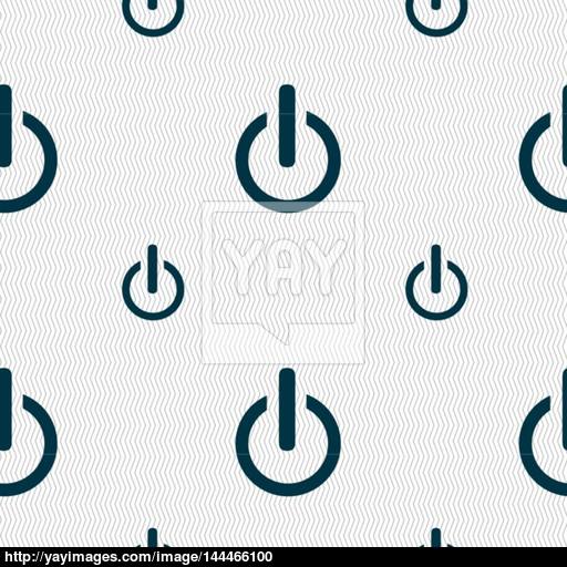 Power Sign Icon Switch Symbol Seamless Pattern With Geometric