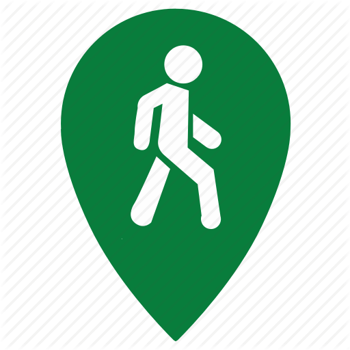 Footpassenger, Go, Gps, Location, Man, Place, Point Icon