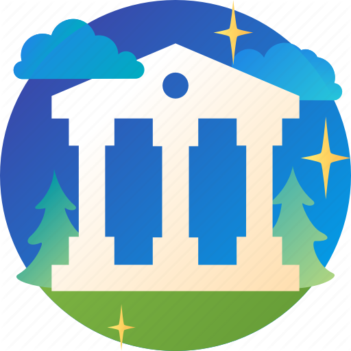 Bank, Banking, Building, Column, Finance, Onboarding Icon
