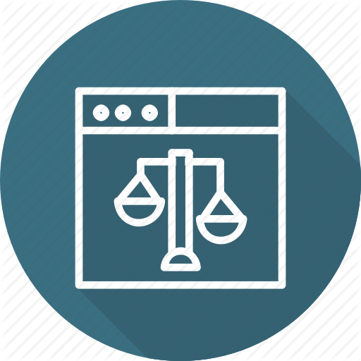 Business, Copyright, Court, Digital, Law, Online Icon