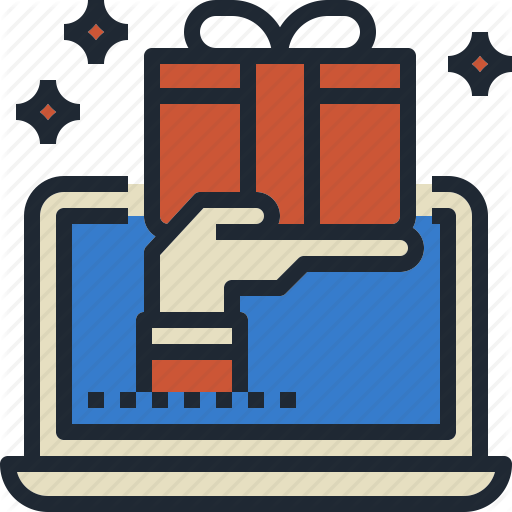 Computer, Deliver, Gift, Online, Order Icon