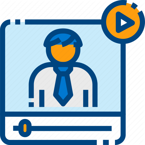 Computer, Digital, Learning, Online, Training, Tutorial, Video Icon