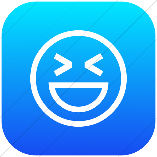 Flat Rounded Square White On Ios Blue Gradient Classic