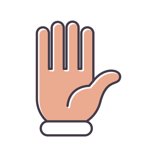 Hand Hello Gesture Fingers Icon