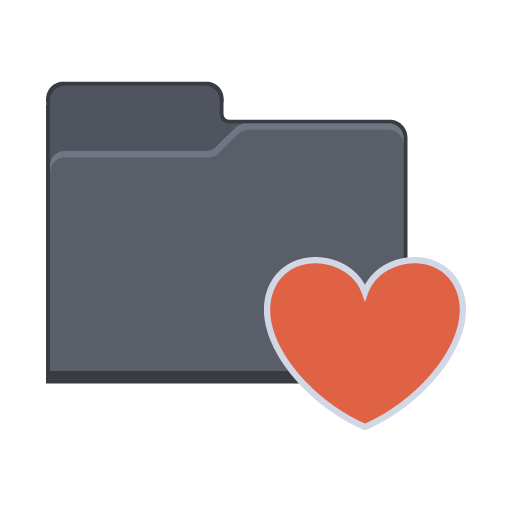Heart Folder Icon Flat Folder Iconset Pelfusion