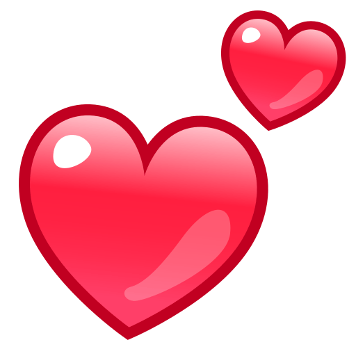 Two Hearts Emoji For Facebook, Email Sms Id