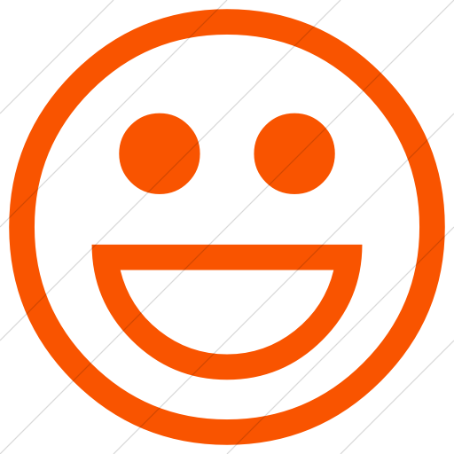 Simple Orange Classic Emoticons Smiling Face With Open