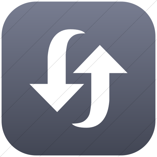 Flat Rounded Square White On Blue Gray Gradient