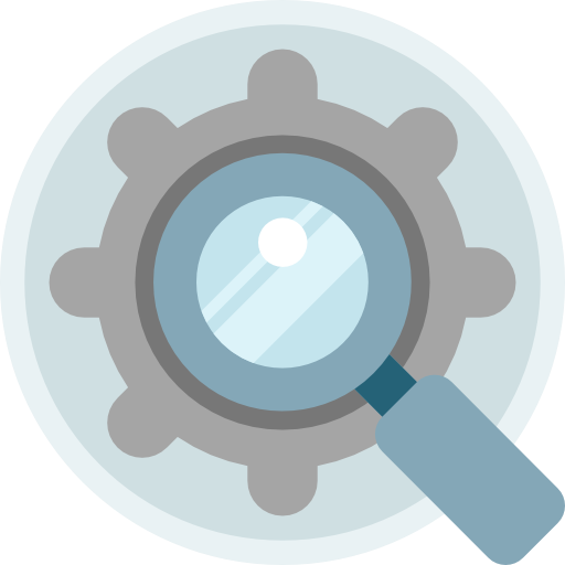 Settings, Loupe, Optimization Icon