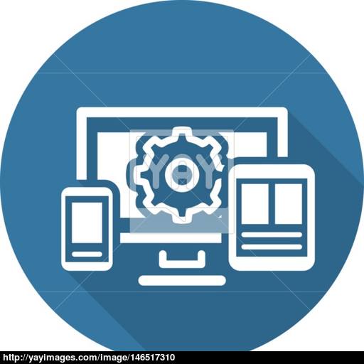 Website Optimization Icon Flat Design Vector