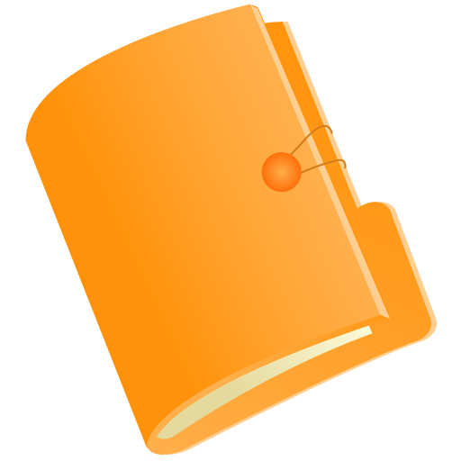 Document Folder Orange Icon