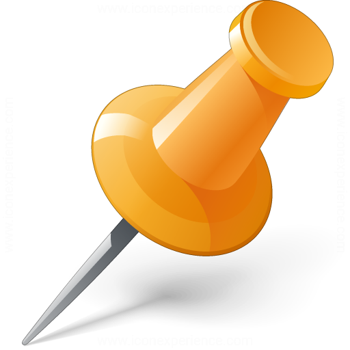 Iconexperience V Collection Pin Orange Icon