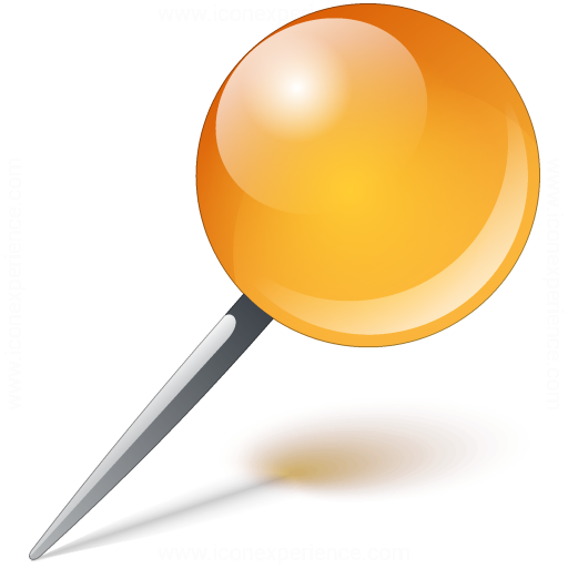 Iconexperience V Collection Pin Orange Icon