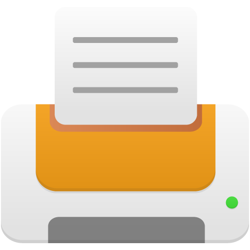 Printer Orange Icon