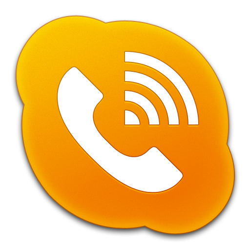 Skype Phone Alt Orange Icon