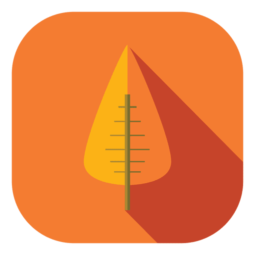 Orange Leaf Tree Icon