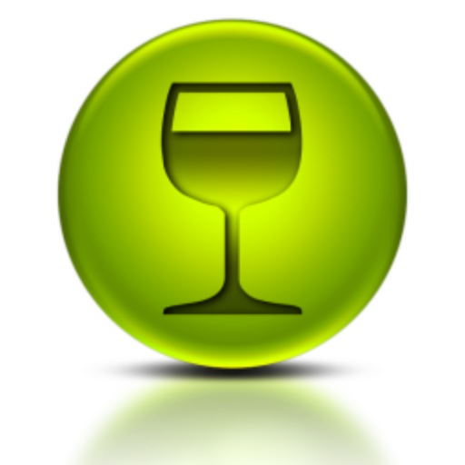 Cropped Green Metallic Orb Icon Food Beverage Drink Glass