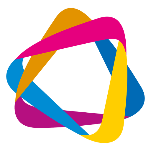 Colorful Orbit Triangles Icon