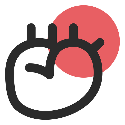 Heart Organ Colored Stroke Icon