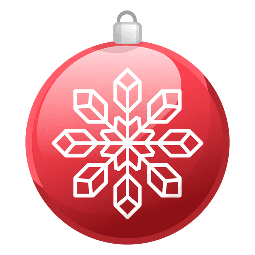 Shiny Red Christmas Ornament Icon