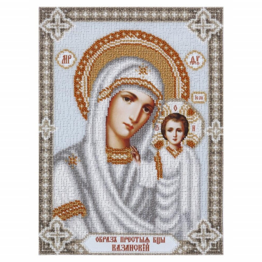 Orthodox Icon Virgin Mother Of God Beaded Embroidery Kit Diy