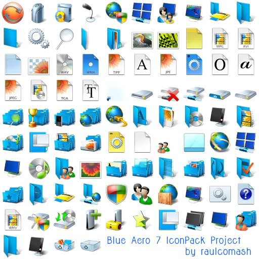 Amazing World 'blue Aero Iconpackager Theme Icons