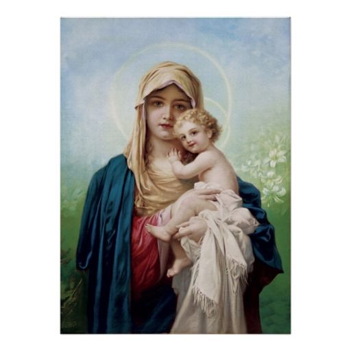 Mary Holding Jesus Poster Madonna And Child Mary