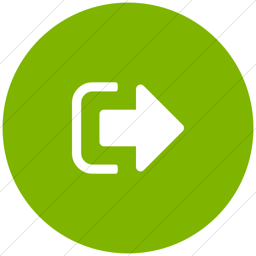 Flat Circle White On Green Bootstrap Font Awesome Sign