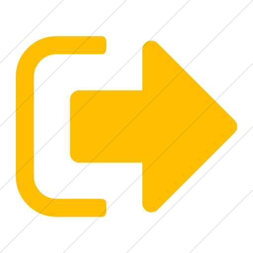 Simple Yellow Bootstrap Font Awesome Sign Out Icon