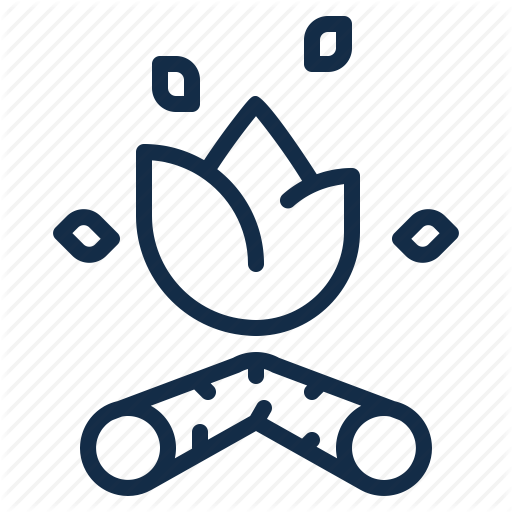 Campfire, Camping, Fire, Outdoor Icon