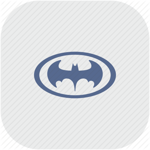 App, Bat, Batman, Gray, Hero, Oval Icon