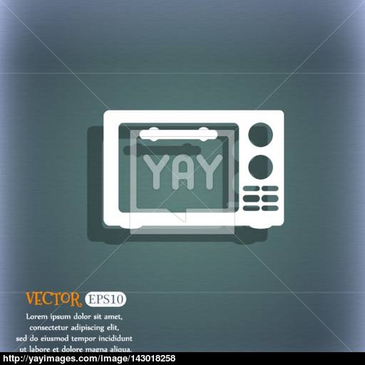 Microwave Oven Sign Icon Kitchen Electric Stove Symbol