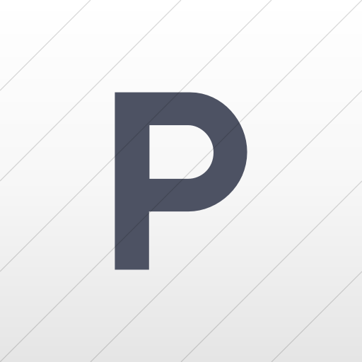 Flat Square Blue Gray On White Gradient Aiga Parking Icon