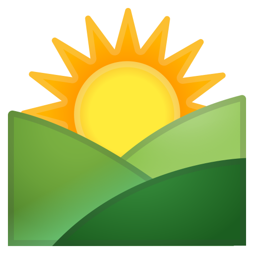 Sunrise Over Mountains Icon Noto Emoji Travel Places Iconset