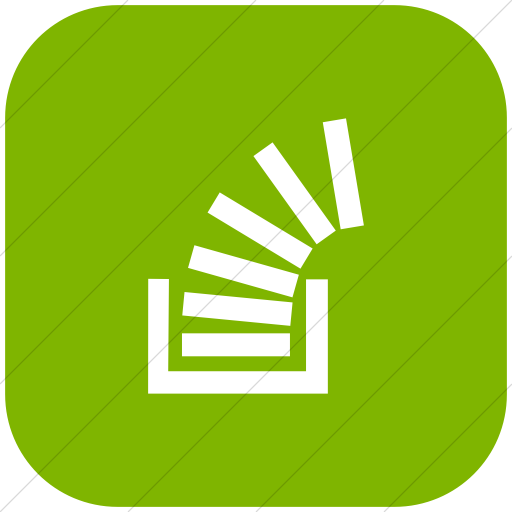 Flat Rounded Square White On Green Foundation Social