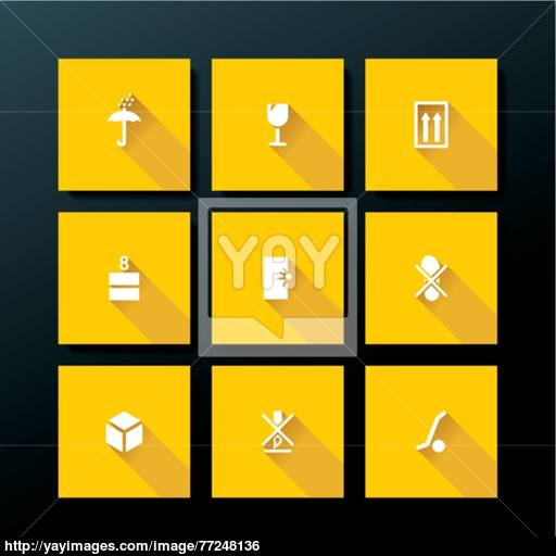 Vector Flat Packaging Icon Set Vector