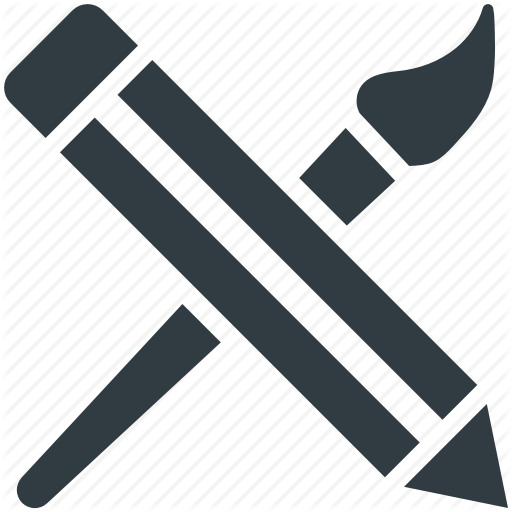 Brush, Paint Brush, Painting, Pencil, Pencil And Brush Icon