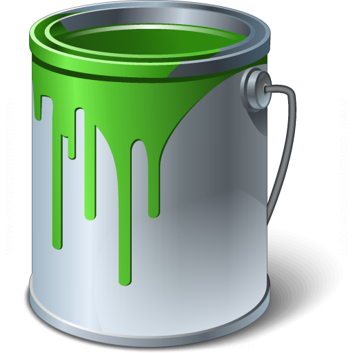 Iconexperience V Collection Paint Bucket Green Icon