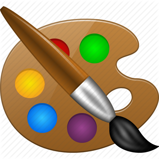 Color Palette, Draw, Layout, Paint Tools, Paintbrush, Painter