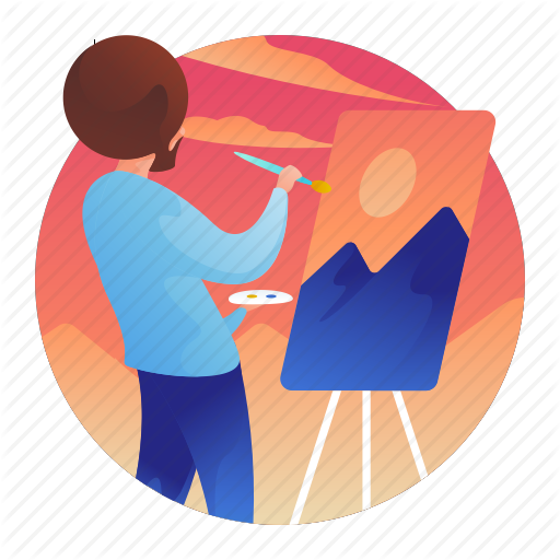 Artist, Drawing, Man, Paint, Painting Icon