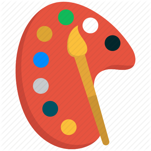 Brush, Colour, Drawing, Paint, Plate, Sketch, Tool Icon