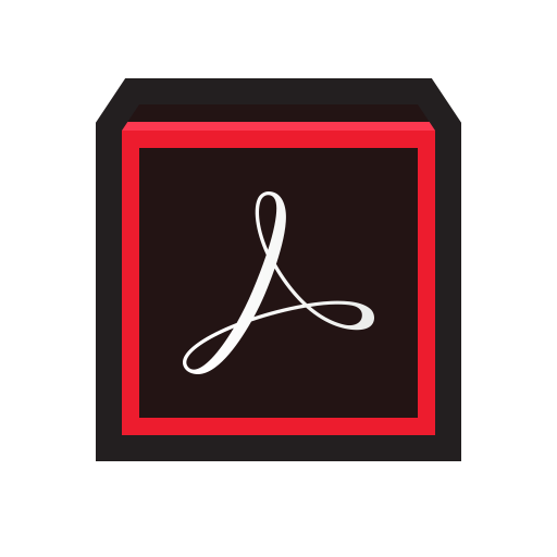 Adobe Actobat Pro Dc Icon Flat Strokes App Iconset Hopstarter