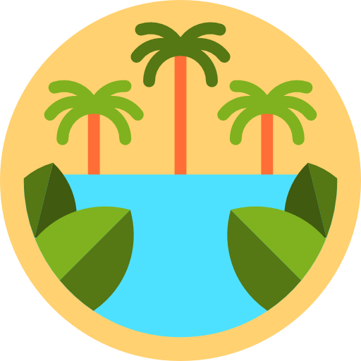 Nature, Landscape, Jungle, Palm Tree Icon
