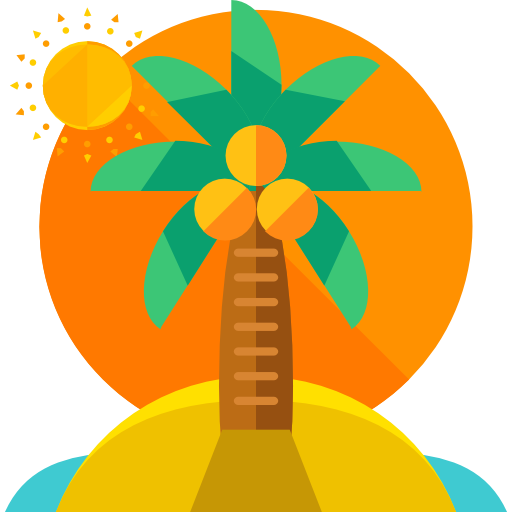 Tropical, Summertime, Palm Tree Icon