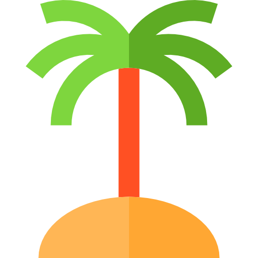 Tree, Island, Forest, Botanical, Nature, Tropical, Palm Tree Icon