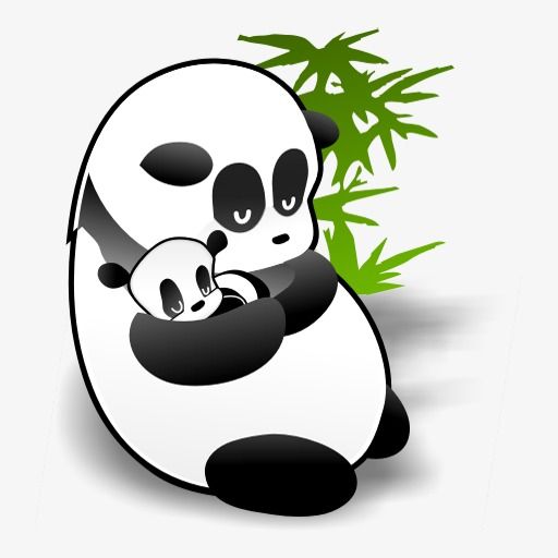 Panda With Bamboo