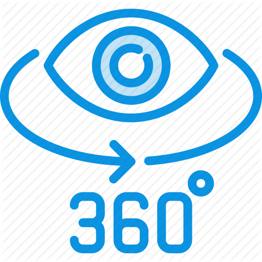 Degrees, Eye, Panorama Icon