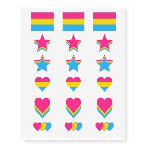 Pansexuality Pride Flags Temporary Tattoos Tattoo Ideas