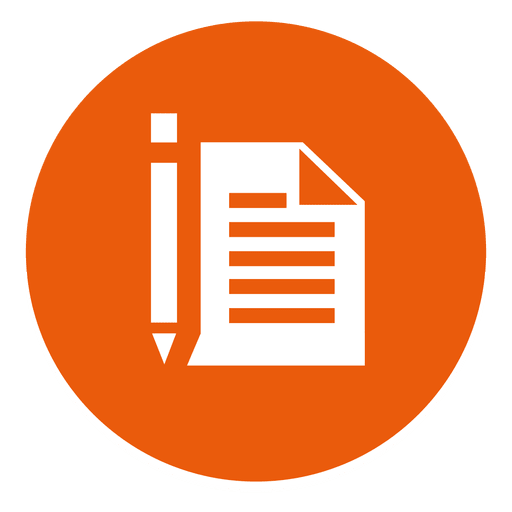 Pen Paper Round Icon