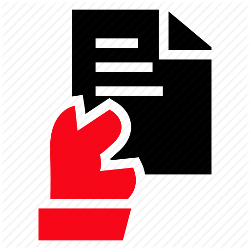 Documen, File, Hand, Paper Icon